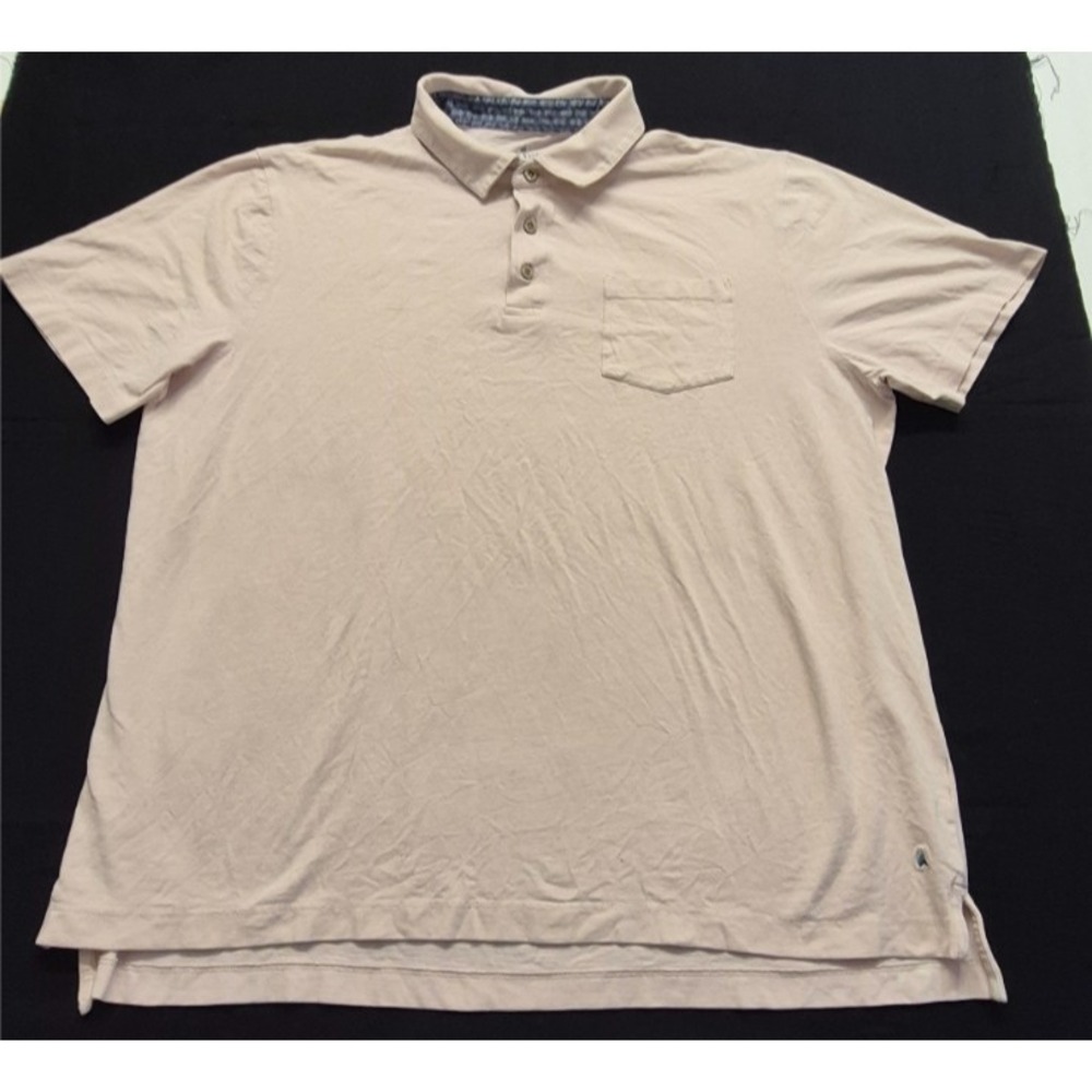Tailor Vintage men's light pink golf polo XL short sleeves stretch Cotton tennis